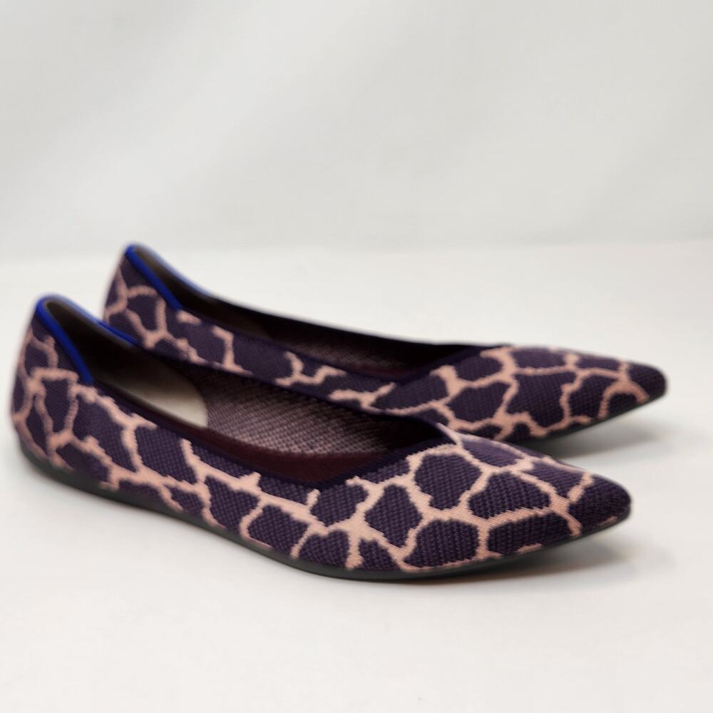 Rothys The Point Giraffe Violet Purple Slip On Flats Women Size 10.5 Casual
